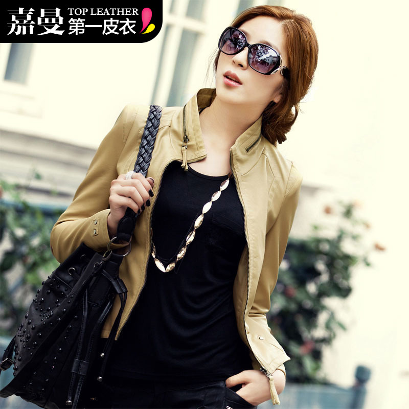 Leather clothing 2013 spring outerwear motorcycle short design slim PU small leather clothing female jacket 5120