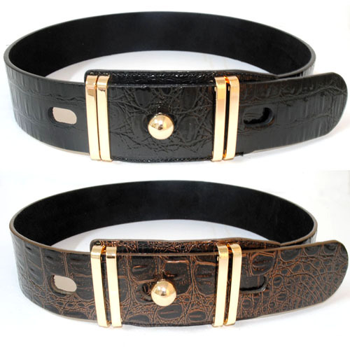 leather crocodile pattern women's fashion decoration wide belt cummerbund fashion accessories overcoat belt ultra wide