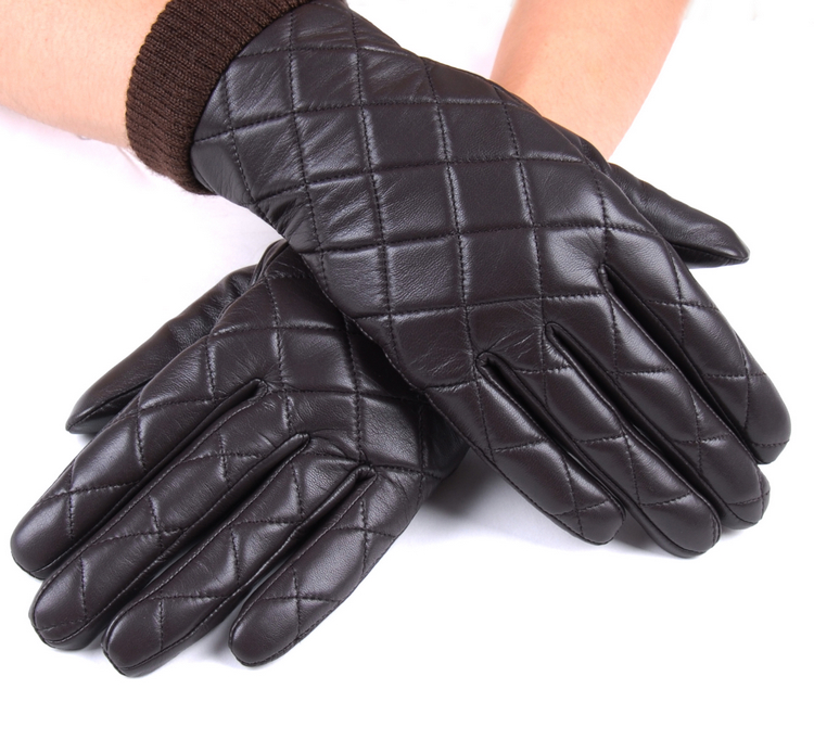 Leather gloves female thermal gloves genuine leather gloves female thickening fashion sheepskin gloves