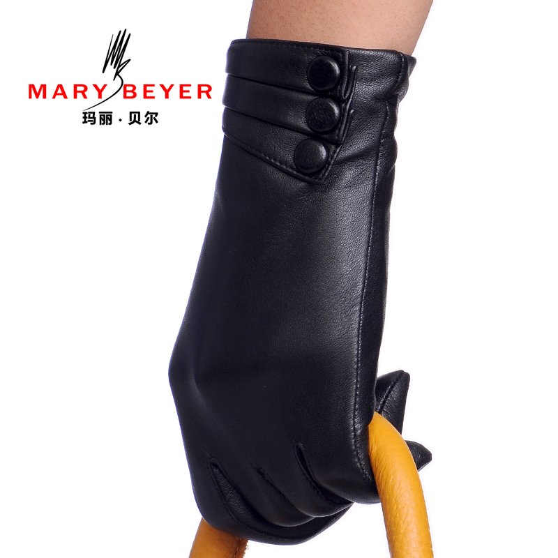 Leather gloves suede women's genuine leather autumn and winter female fashion genuine leather gloves