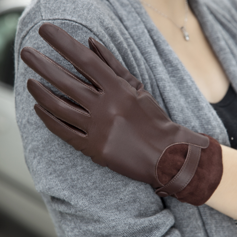 Leather gloves women's sheepskin genuine leather gloves female winter sheepskin gloves short w-04