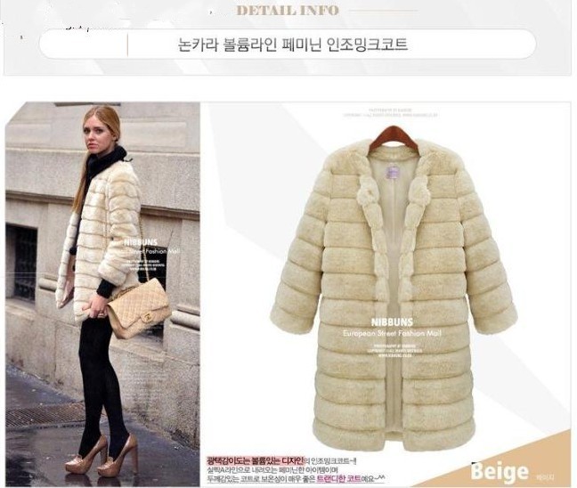 Leather grass series Slim mink hair fur coat medium-long long-sleeve elegant fur overcoat outerwear