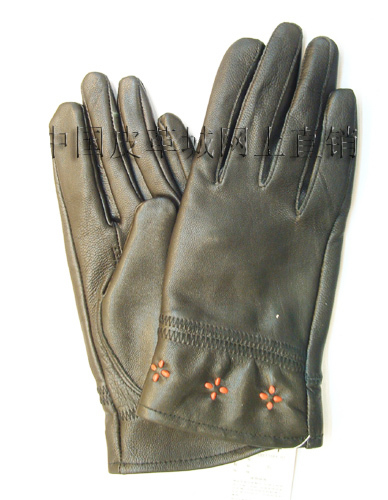 Leather - - women's sheepskin gloves 3 pattern single