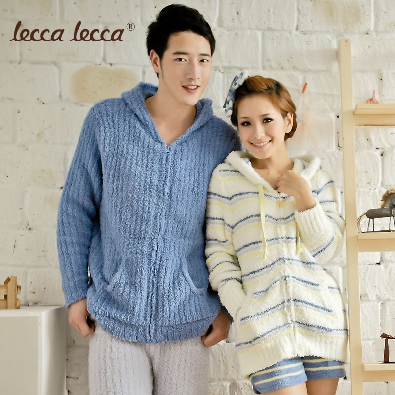 Leccalecca2012 autumn and winter shaggier lovers lounge male women's sleepwear thickening set