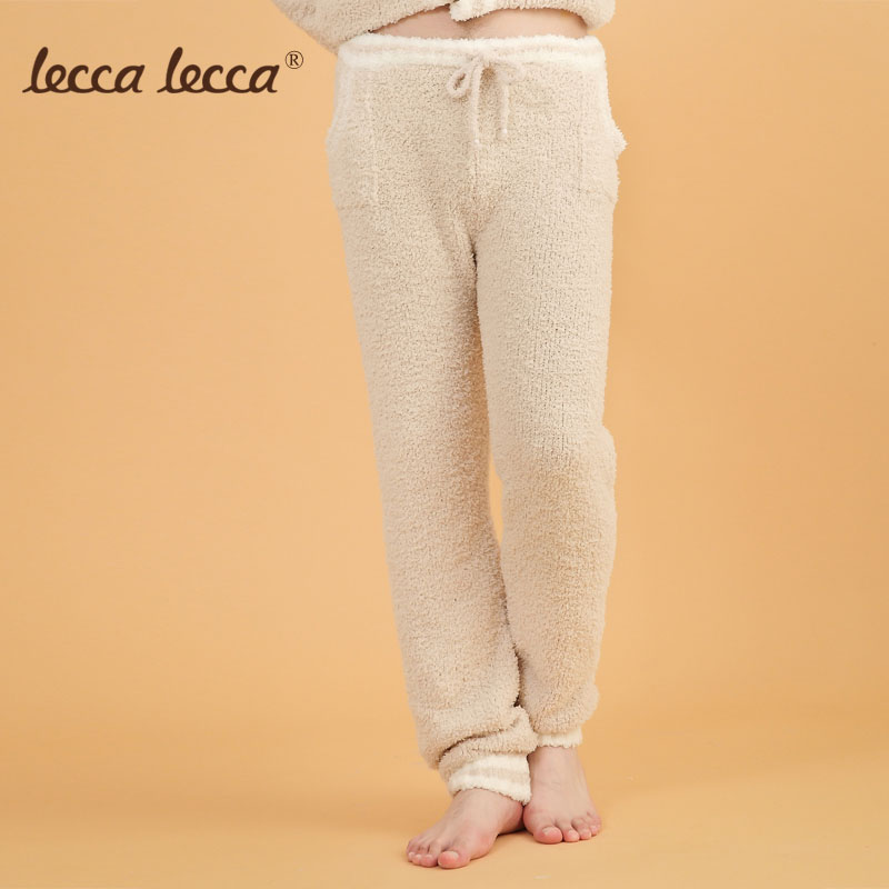 Leccalecca2012 plush velvet lounge Men sports casual long pajama pants