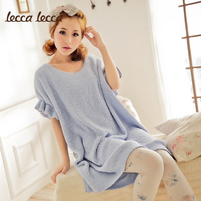 Leccalecca2013 spring lounge female sweet lovely nightgown short-sleeve sleepwear