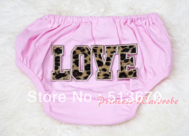 Leopard LOVE Print Light Pink Panties Bloomers MABL45