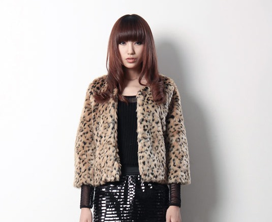 Leopard print fur coat fur vest 2012 autumn new arrival sweater vest short design women's