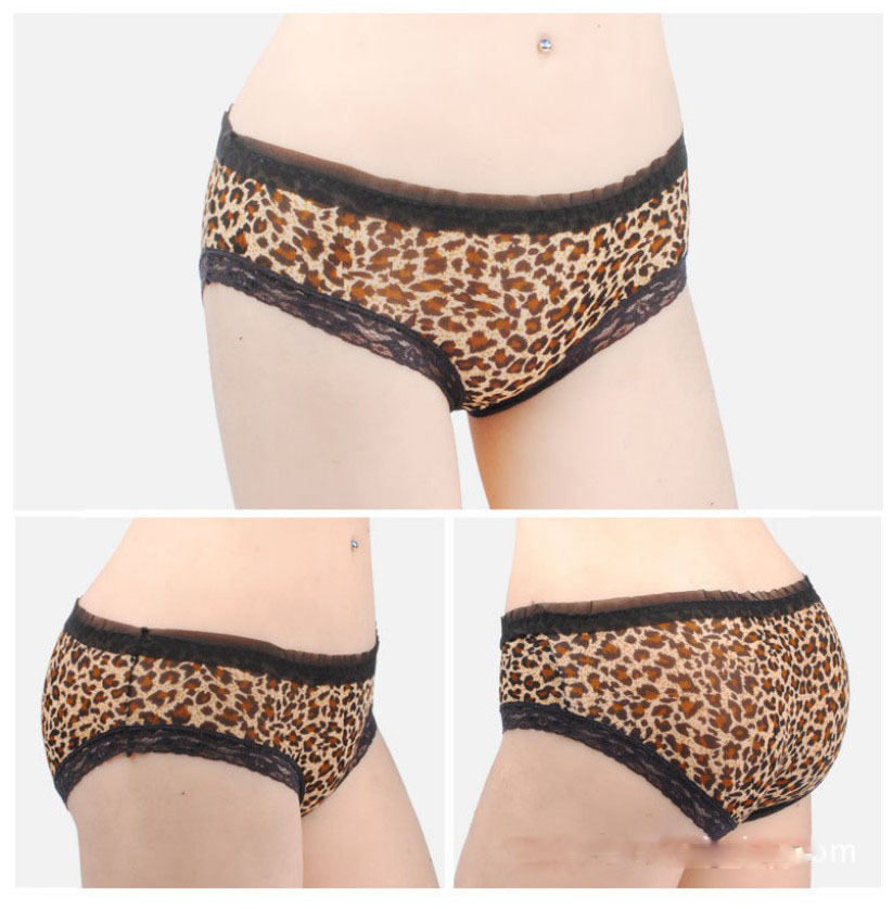 Leopard Women Cotton Sexy Underwear For Lady,Free Shipping free size 50pcs