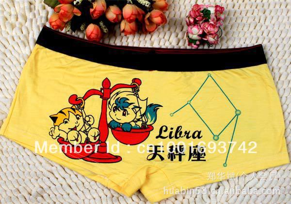 Libra - Hot 5piece/lot Women's Cartoon Constellation modal Boxers cotton Briefs underwear Libra (9/23-10/23)