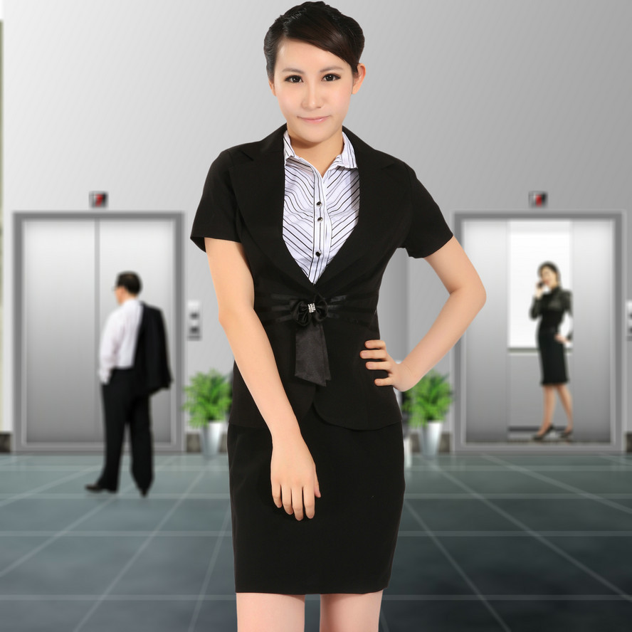 Lichuang buckle suit work uniforms professional set career dress set work wear women