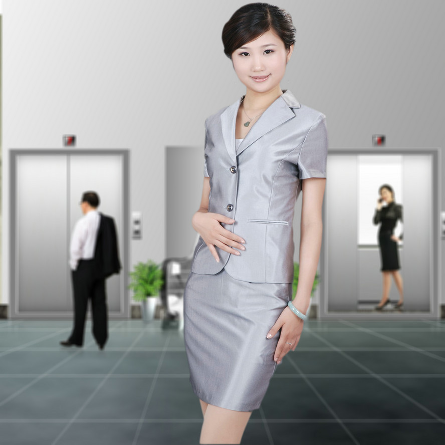 Lichuang buckle suit work uniforms professional set career dress set work wear women