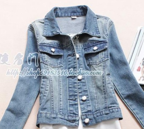 [life art] Women's denim coat shorts denim outerwear female short jacket female denim top lace 2013 art of life