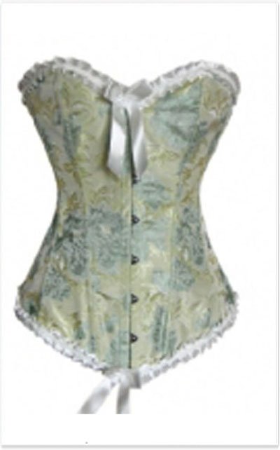 Light green fashion overbust corset Free shipping - qm2008