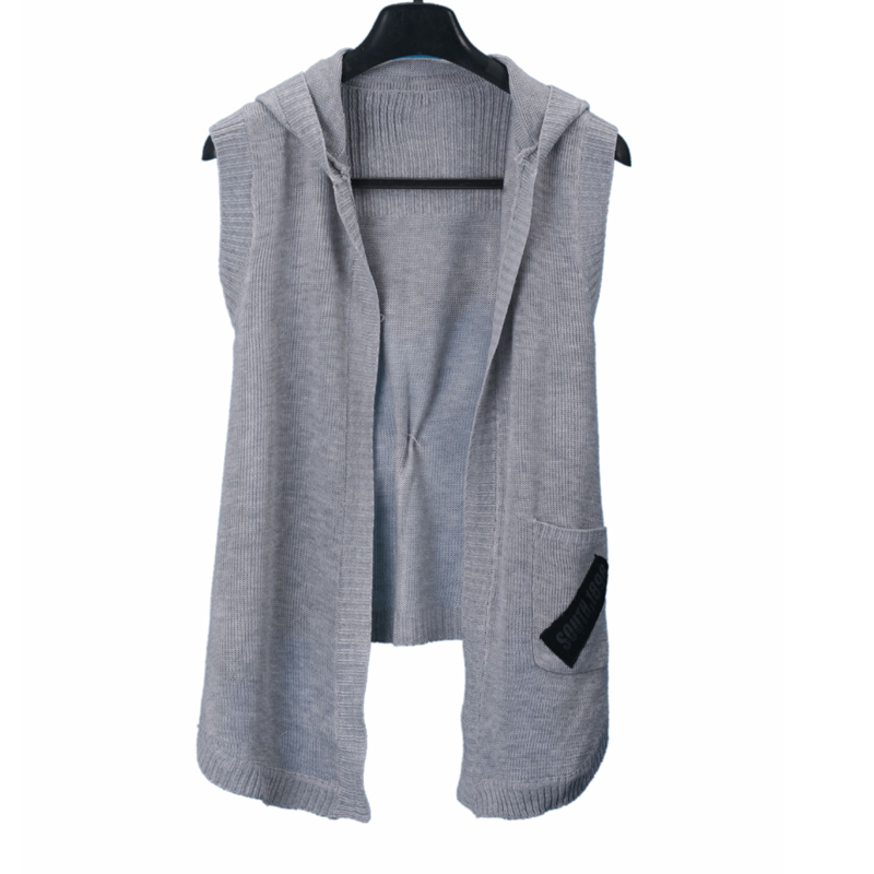 Limited edition sleeveless vest cape with a hood sweater cardigan good looking