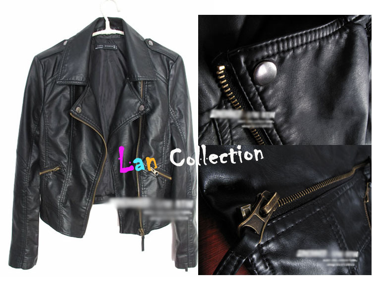 Limited edition star style faux matte motorcycle leather clothing outerwear 1 ,winter womens coats and jackets,HD (814548)