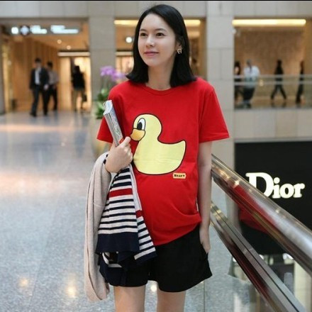 Little duck short-sleeve maternity clothing top maternity t-shirt