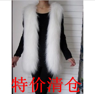 Long design faux vest cape fur vest fur coat vest casual fashion vest