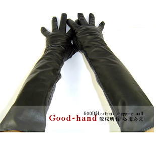 Long design women's genuine leather gloves full genuine leather ws9704 Free Shipping