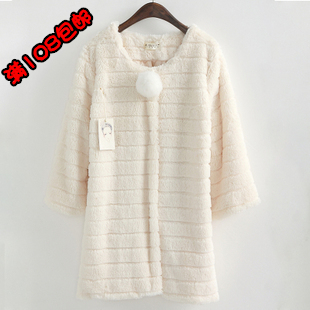 Long outerwear faux 2013 spring women's mushroom