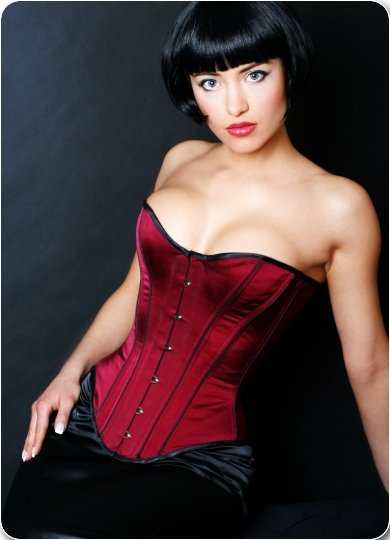 Long Red fashion overbust corset body shaper sexy corset - AB930