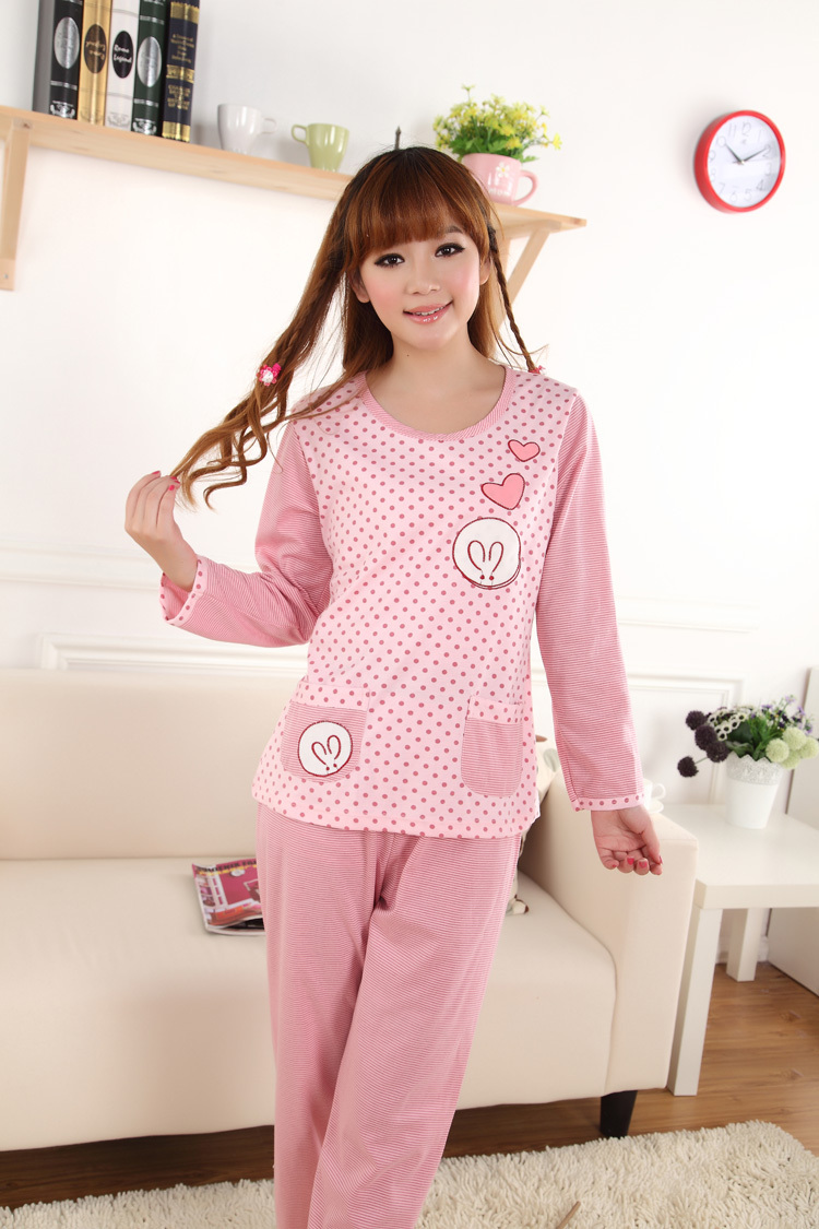 Long sleeve cartoon women fall upset leisure wear two suits Free shipping  lamp bulb  pajamas