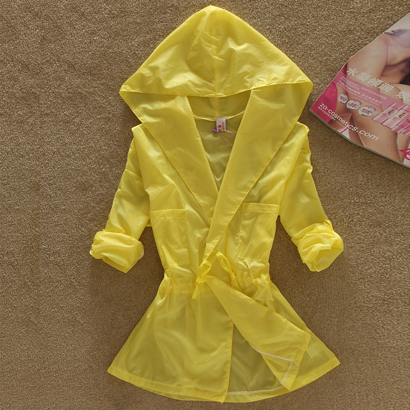 Long-sleeve sun protection clothing transparent plus size beach clothes sun protection clothing short jacket f3103