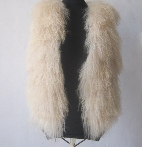 Longer Design Broaden  Winter Popular Lamb Fur Vest Gilet Women Genuine Fur Vest /Waistcoat /Sheep Fur Vest Fv2006 Drop shipping