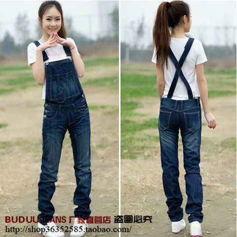 Loose denim bib pants denim bib pants female 2013 bib pants female 3