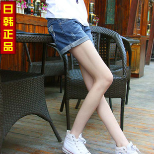 Loose hole denim shorts autumn and winter female shorts female shorts autumn and winter female