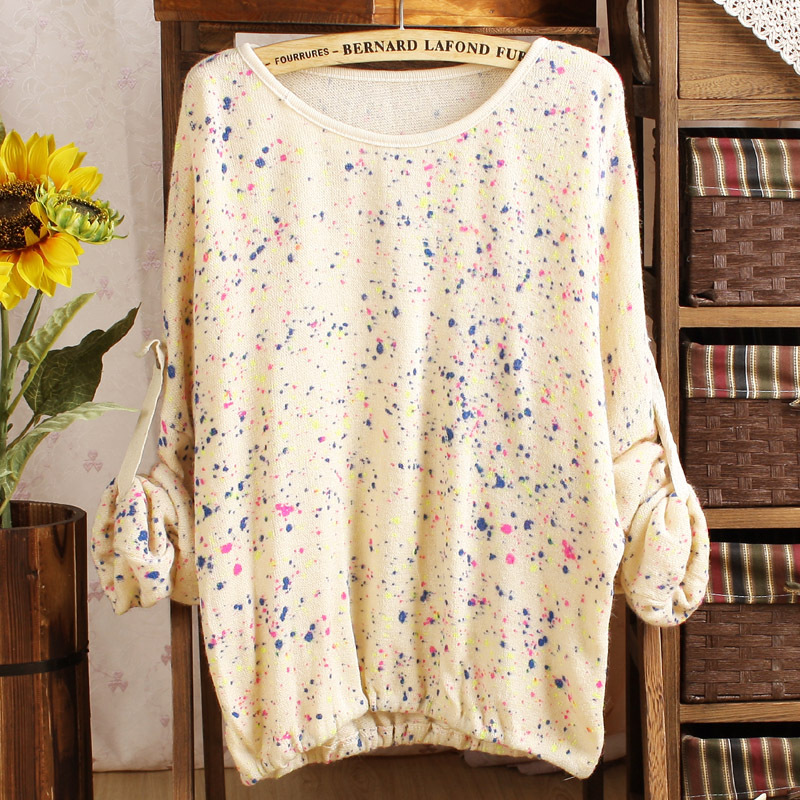 Loose o-neck batwing sleeve sweater pullover sweater 2012 autumn new arrival women's