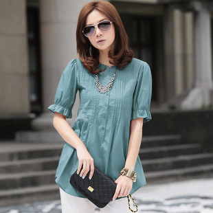 Loose puff sleeve maternity shirt summer maternity top maternity clothing tianxi 2221