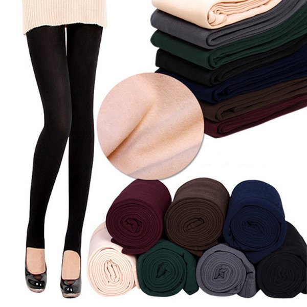 Lot 10 Fashion Women's Thicked Foot Winter Warm Stretch Legging Tights 8 Colors HR421