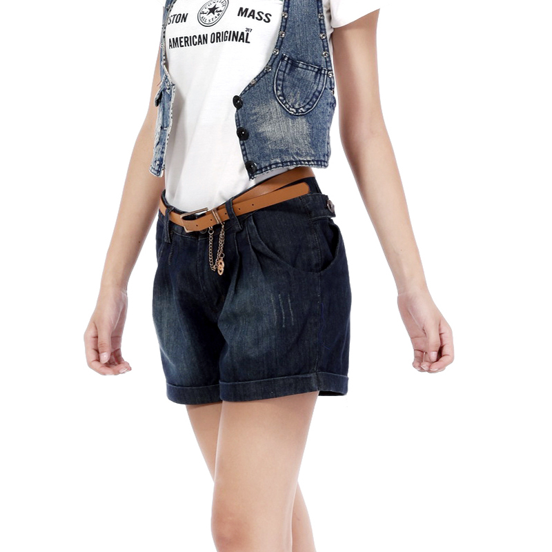 Louis . casual denim shorts in high waist plus size denim shorts