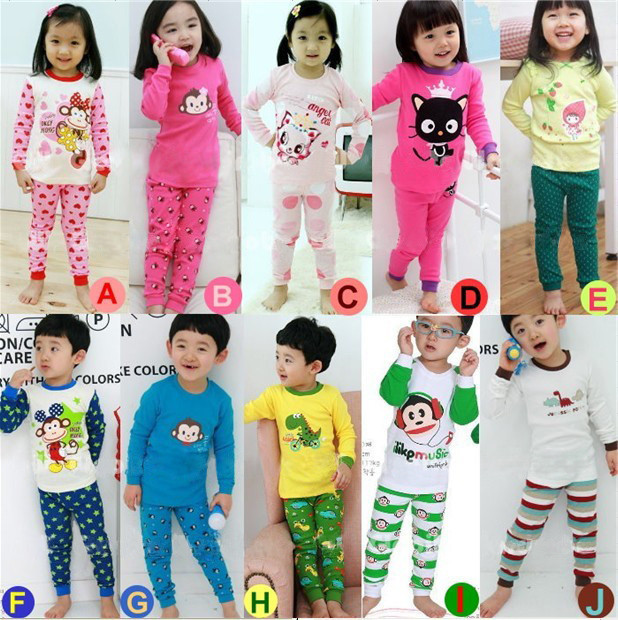 Lounge male child female child underwear set baby at home service long-sleeve 100% cotton sleep set