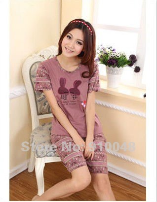 loungewear for women / short -sleeve pajamas /cotton nightwear / wholesale & retail / free shiping