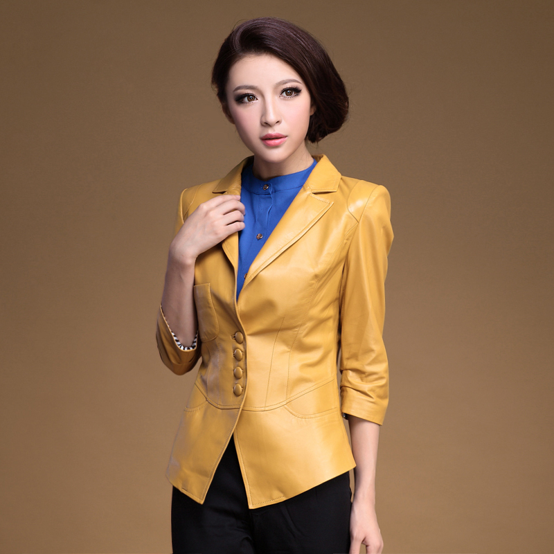 LOVE 2012 genuine leather clothing sheepskin female slim leather women's outerwear