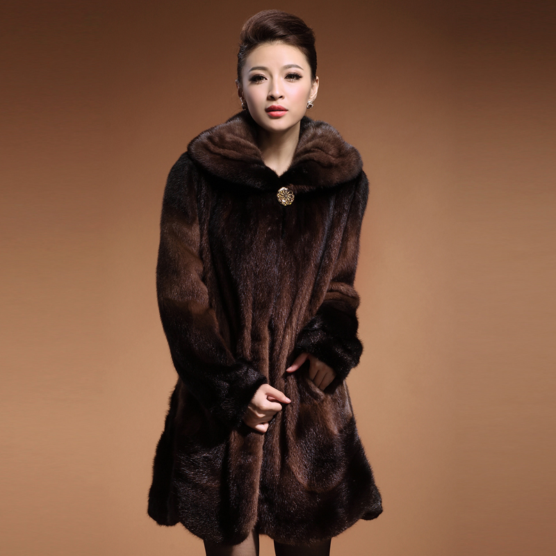 LOVE 2012 winter luxurious mink hair fur overcoat