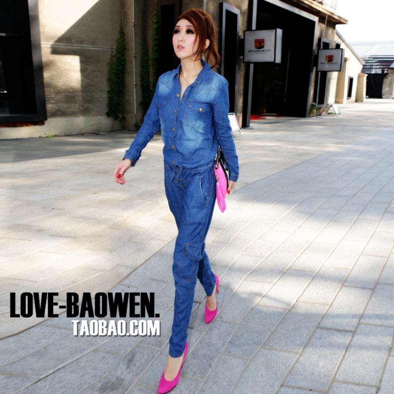 LOVE_BAOWEN. 2013 new collar system with suction line do old leisure cowboy handsome suit