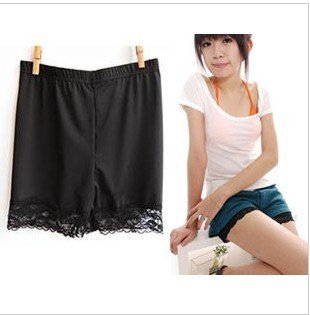 Love~Beauty Women Safety Pants,Lady Shorts,Smooth Fabric,Fashion Short,Black,White 2pcs/Lot,Wholesale,Free Shipping