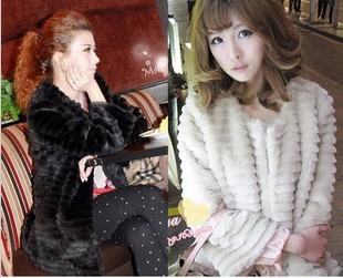 Love~Beauy YXJ-01 Women Faux Fur Coat,Fashion Medium-Long Warm Outwear,Black,Beige,Overcoat,Free Shipping