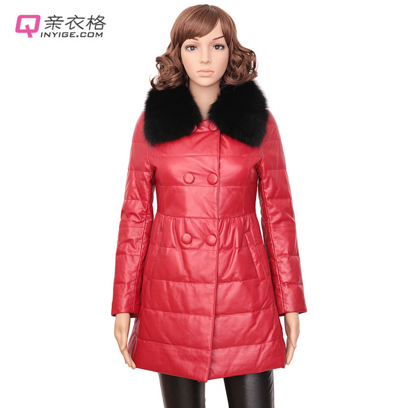 LOVE Fox fur genuine leather down coat leather clothing 2012 winter sheepskin medium-long female outerwear thermal