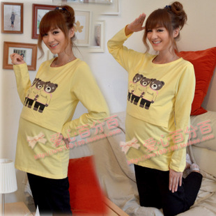 Love in 100% xy709 maternity clothing autumn maternity nursing clothes nursing clothing bear