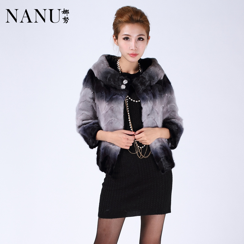 Love lulu's store 2012 autumn and winter new arrival fur marten overcoat women's short design fight mink fashion outerwear