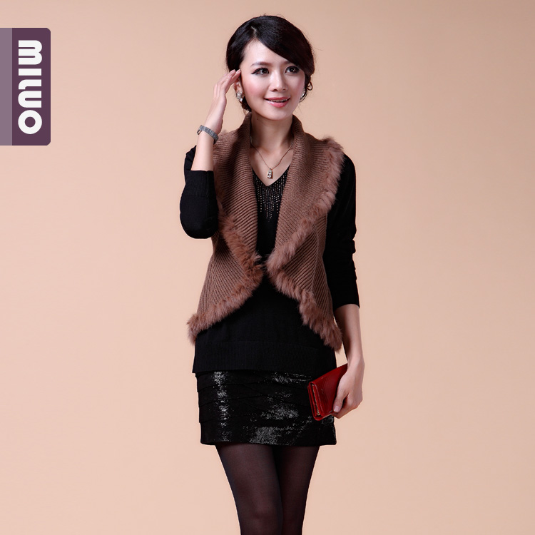 LOVE Women's knitted vest female fashion autumn and winter women's vest irregular japanese style