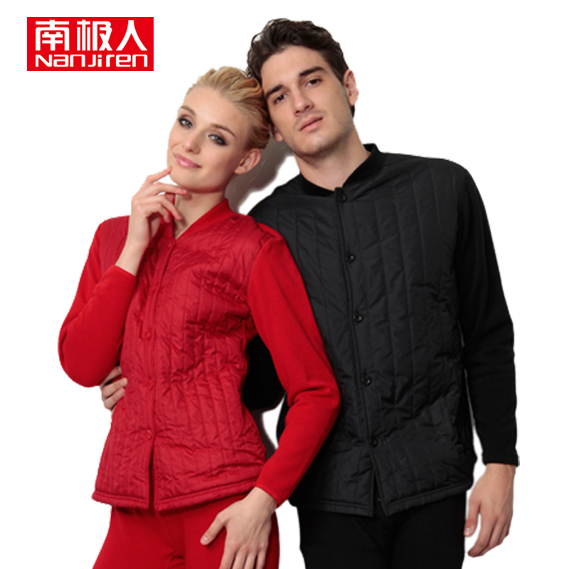 LOVE Wool velvet cardigan golden flower the elderly thermal underwear plus velvet thickening V-neck thermal clothing