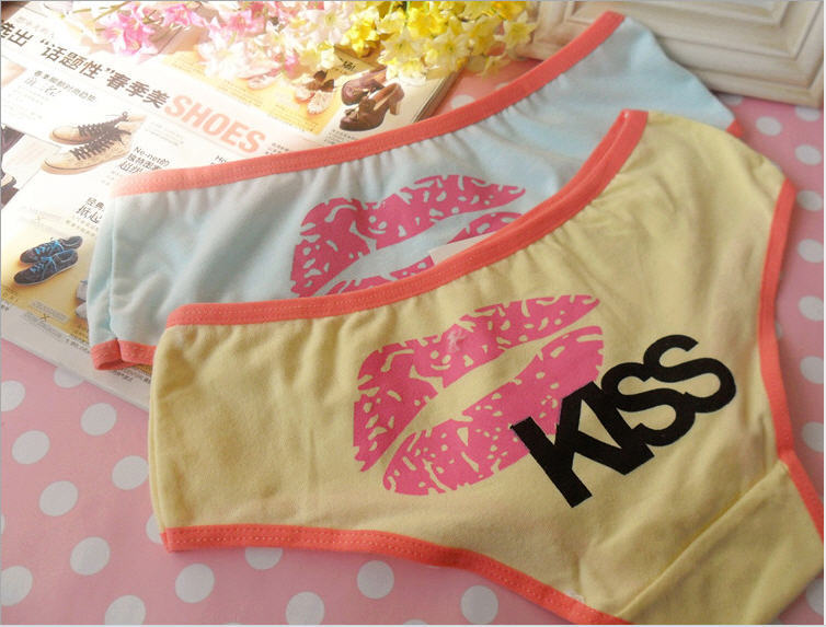 Lovely letters explosion models women's underwear sport underwear cotton cotton underwear wholesale KISS