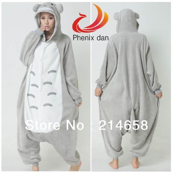 Lovely Totoro Cat Costume Anime Cosplay Kigurumi Pajamas Pyjamas Onesie Sleepwear Free Shipping