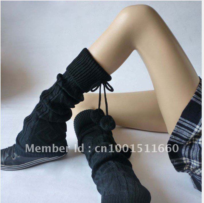 Lovely wool knitting hair bulb reactor female socks loose diamond flanging three color