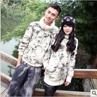 Lovers autumn 2012 medium-long lovers outerwear long-sleeve lovers hooded sweatshirt